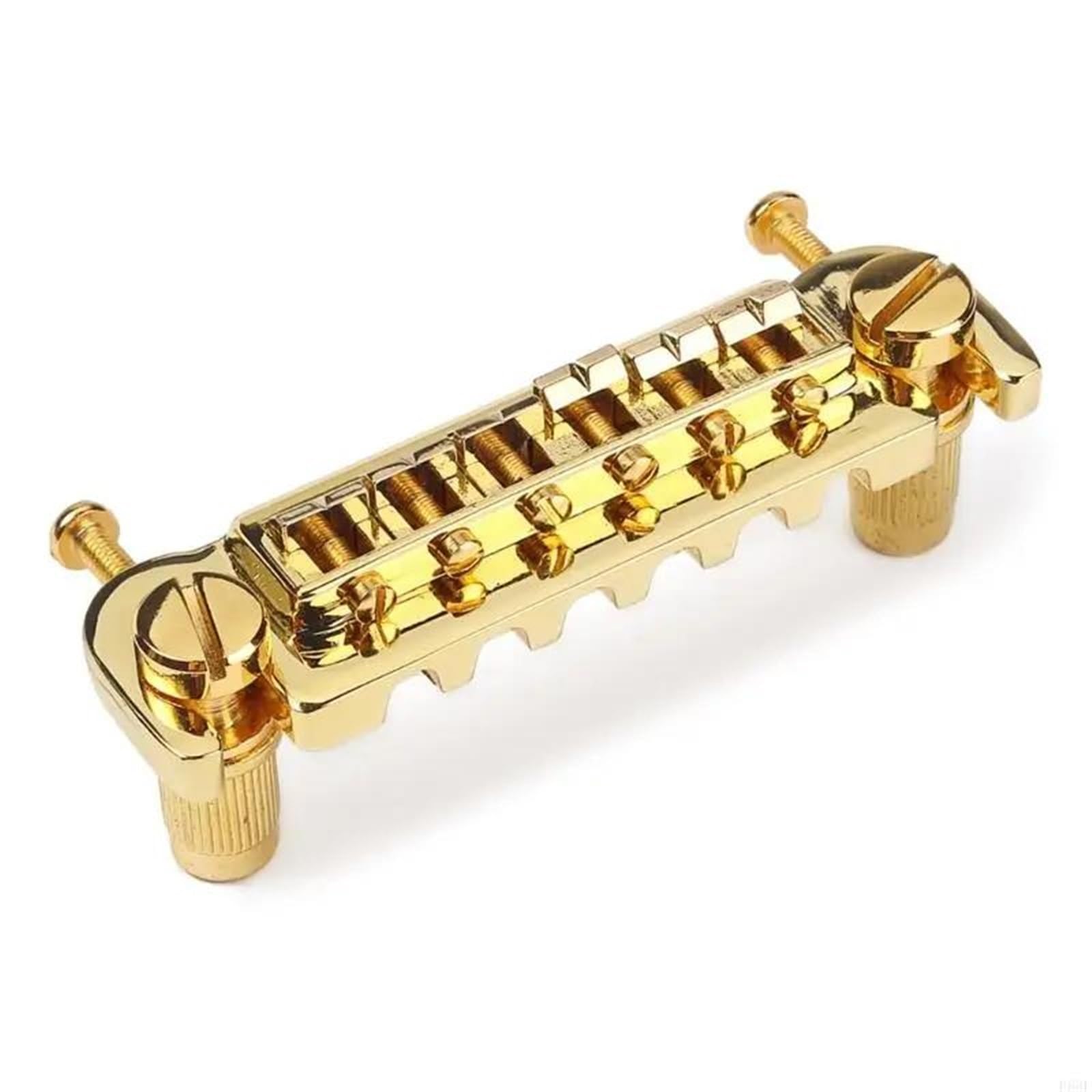 Płytka ogonowa mostka Wraparound Bridge Tail Plate Gold z rolką do akcesoriów gitarowych Mostek Gitary Profesjonalnej
