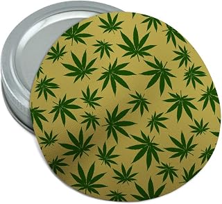 Marijuana Pot Weed Leaf Pattern Round Rubber Non-Slip Jar Gripper Lid Opener