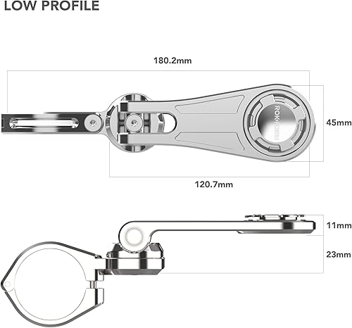 Miniatura 6 de Rokform - Soporte para teléfono celular para manillar de motocicleta se monta en cualquier manillar de 78 pulgadas a 1-14 pulgadas asegura el Negro,