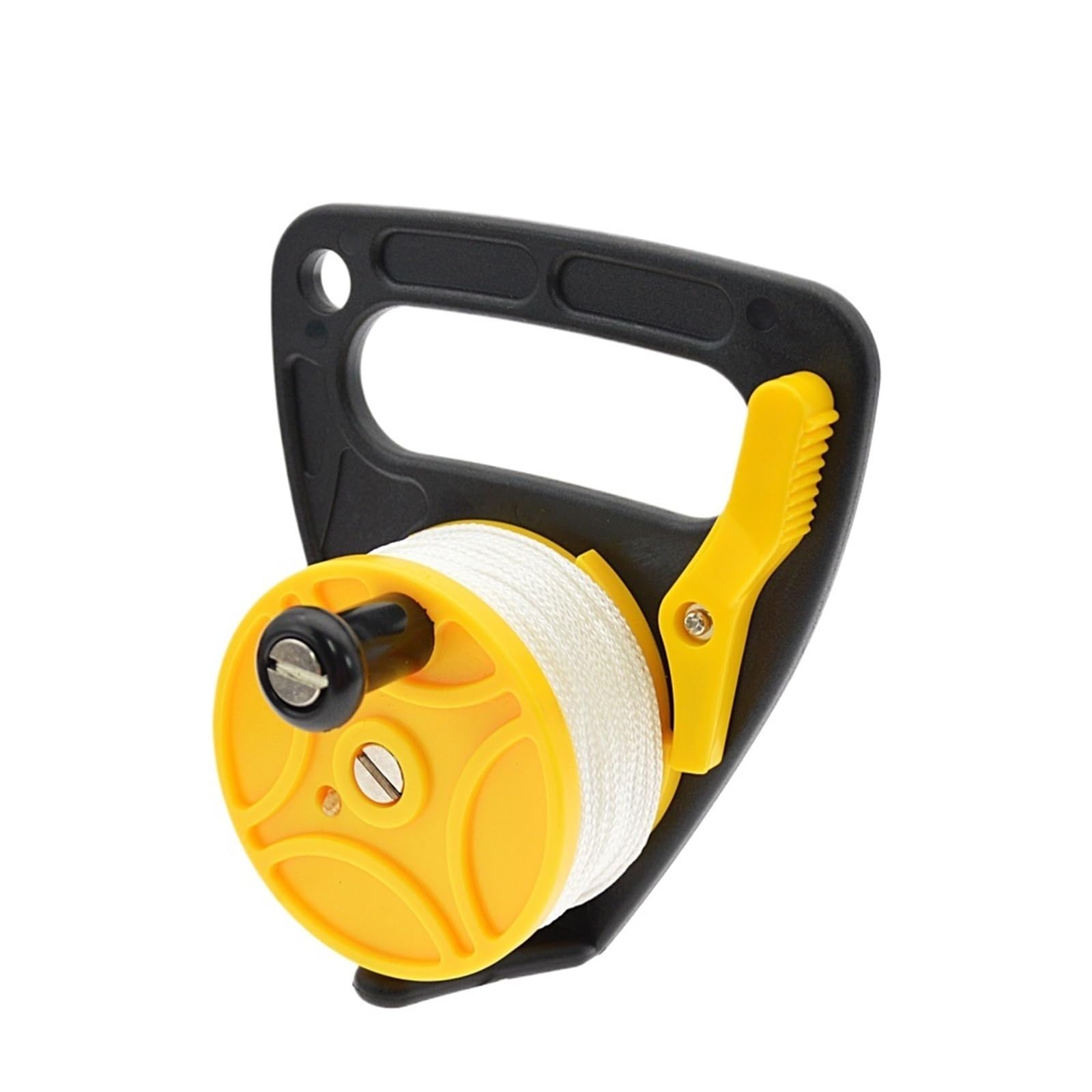 Dive Finger Reel, Cave Diving Reel Handheld Scuba Wreck Drift Snorkeling Multicolor(Yellow Reel-46m)