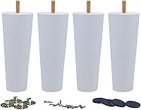 Vista 1 de WEICHUAN Sofá de repuesto redondo blanco de madera maciza, sofá otomano, sofá biplaza, mesa de café, muebles, patas de madera