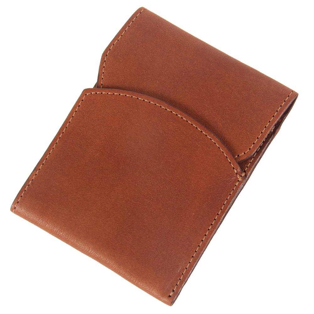 Col. Littleton Genuine Leather Front Pocket Wallet with Flap | USA Made |Brown