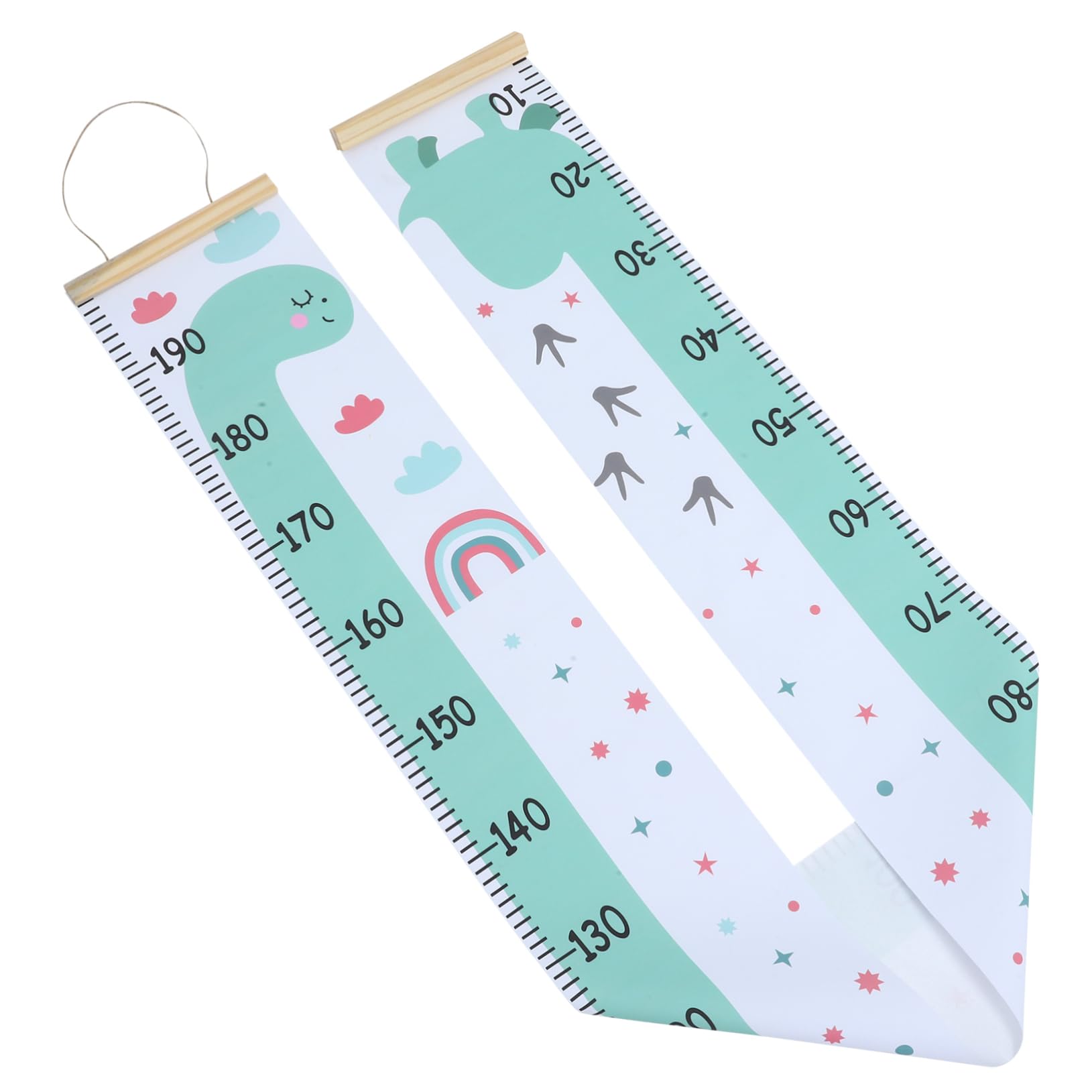 GRIRIW Canvas Height Chart Boys and Girls Height Measure Cartoon Animal Design Wall Ruler for Children