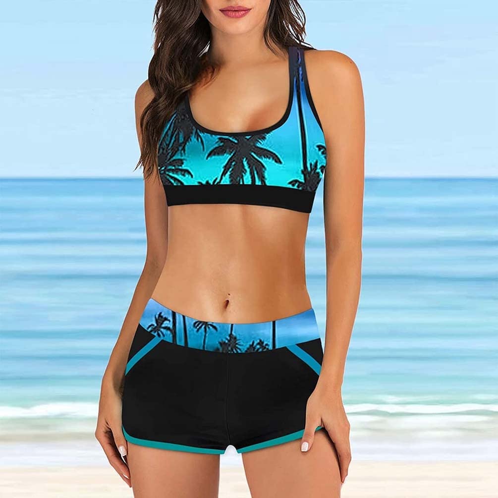 Set bikini da donna, elegante costume da bagno a due pezzi, costume da bagno con evidenziazione, pantaloni bkini, costume da bagno alla moda, moda da spiaggia bikini set