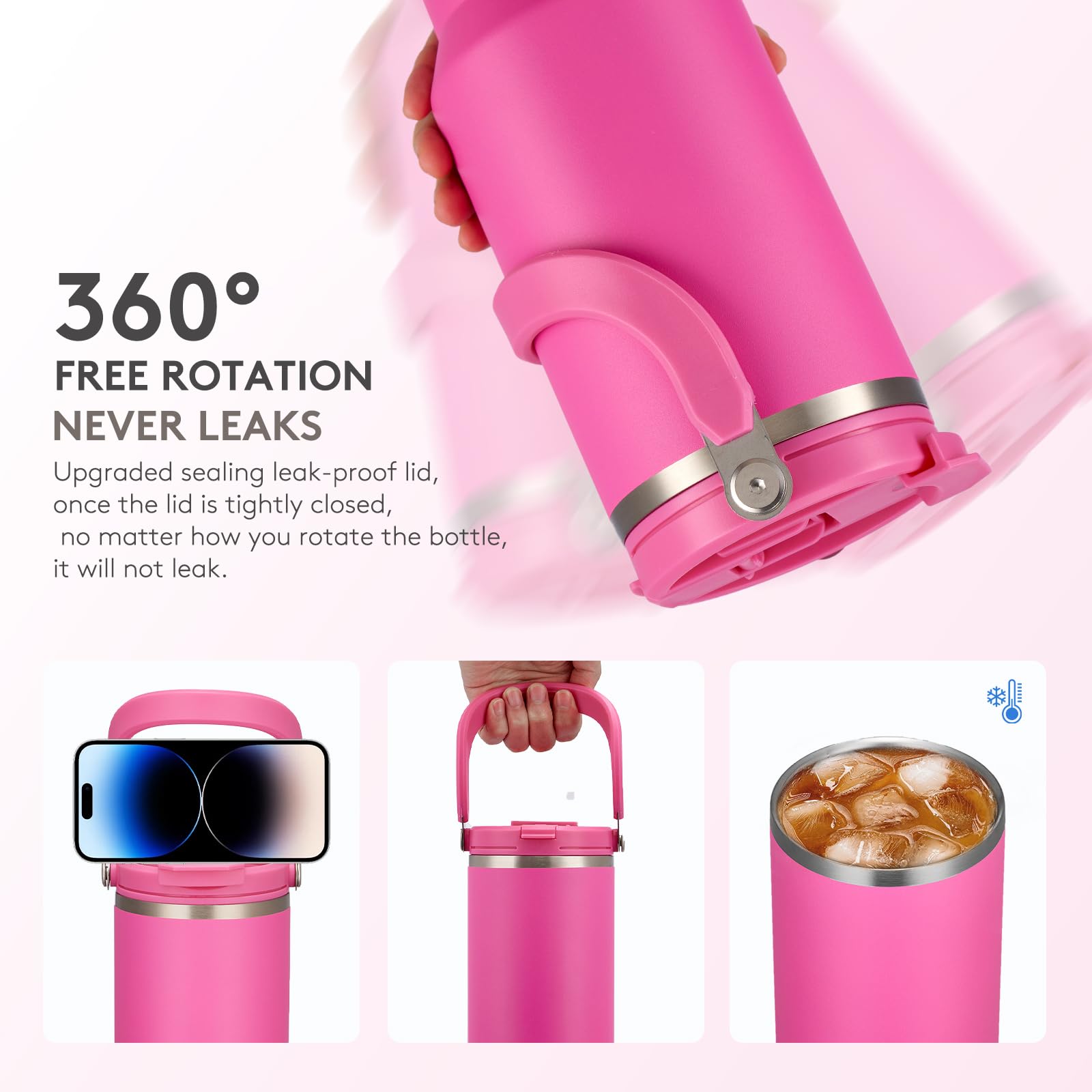 1182Ml 40Oz Mug Isotherme, Thermos Café Avec Poignée Et Paille Tasse À Café Acier Inoxydable 1182Ml 40Oz Mug Isotherme, Thermos Café Avec Poignée Et Paille Tasse À Café Acier Inoxydable