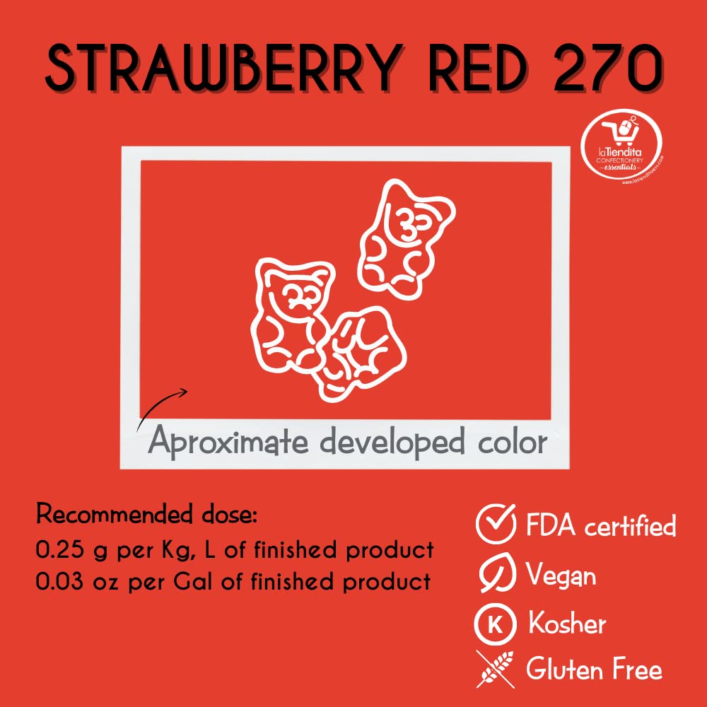 Food Coloring Strawberry Red/Rojo Fresa 270. Powder/Polvo (2.2 lb)