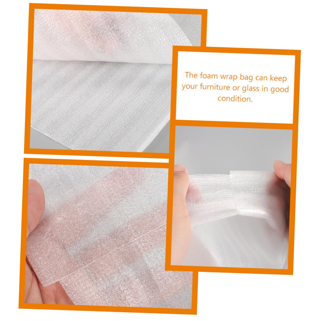 Uonlytech Lot De 100 Sacs Mousse Antichoc 25X15 Cm Pour Emballage De Vaisselle Verres Et Objets Fragiles Protection Et Déménagement