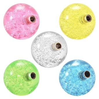 iuniq 5 Pcs Joystick Ball Top Handle 35mm 5 Colors Round Topball Handle Crystal Rocker Ball Joystick Replacement Arcade Game DIY Kit
