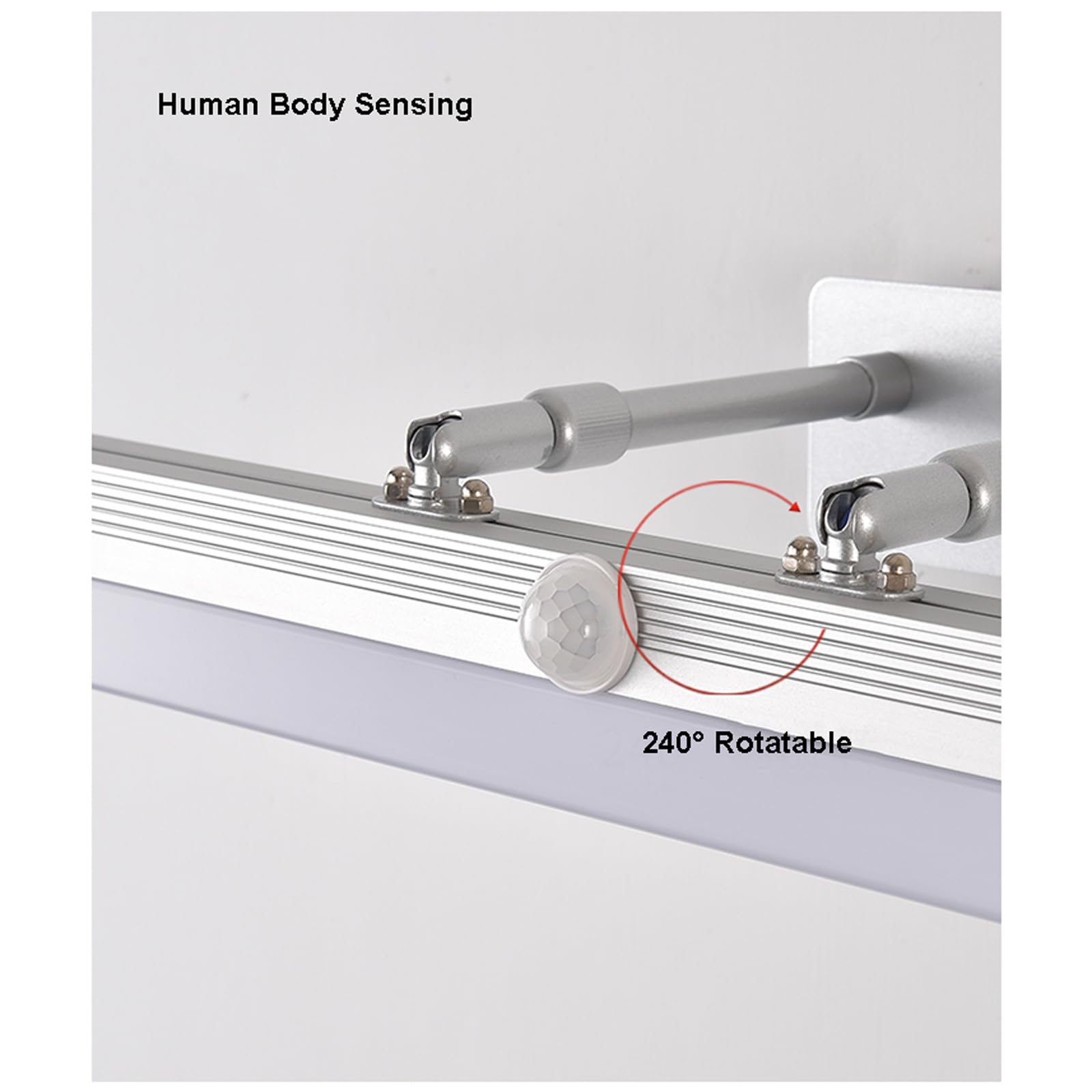 Lámpara Lámparas de tocador para baño con sensor de movimiento sobre espejo Luz de espejo de tocador retráctil con interruptor Apliques de baño LED Lámpara de tocador de luz blanca Maquillaje