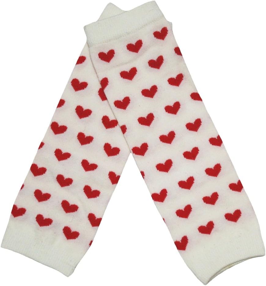 Petitebella Beige Hearts Little Girl Leg Warmers