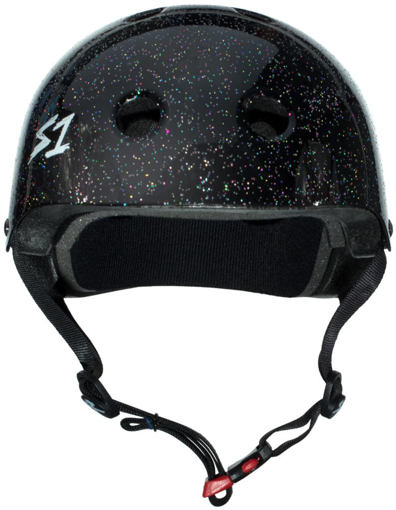 Schutzausrüstung - Mini Helm Lifer - Schwarz Glanz Glitzer XL - S ONE