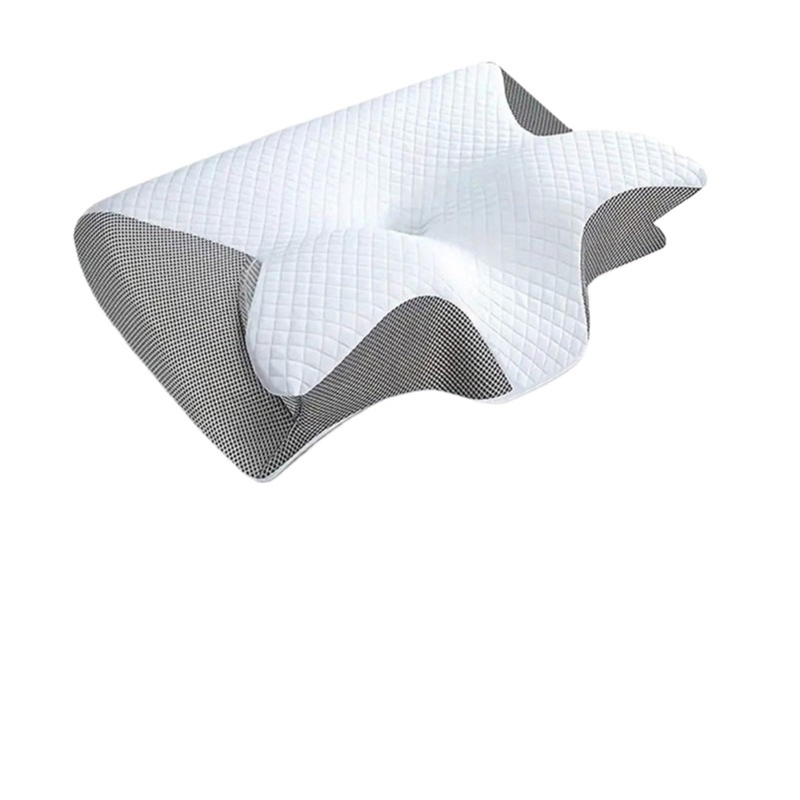 JBJYGSG 1pc Memory Foam Pillow 2 In 1 Ergonomic Contour Orthopedic Pillows For Sleeping，Cervical For Side, Back, And Stomach Sleepers(Grey)
