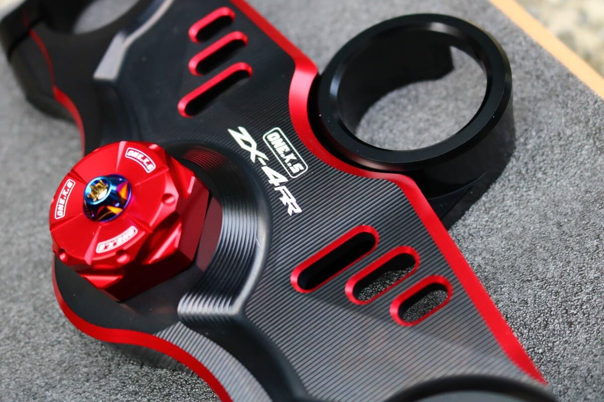 60 レーシングレッド アルミ軽量トップブリッジ NINJA ZX-25R ZX25R ZX