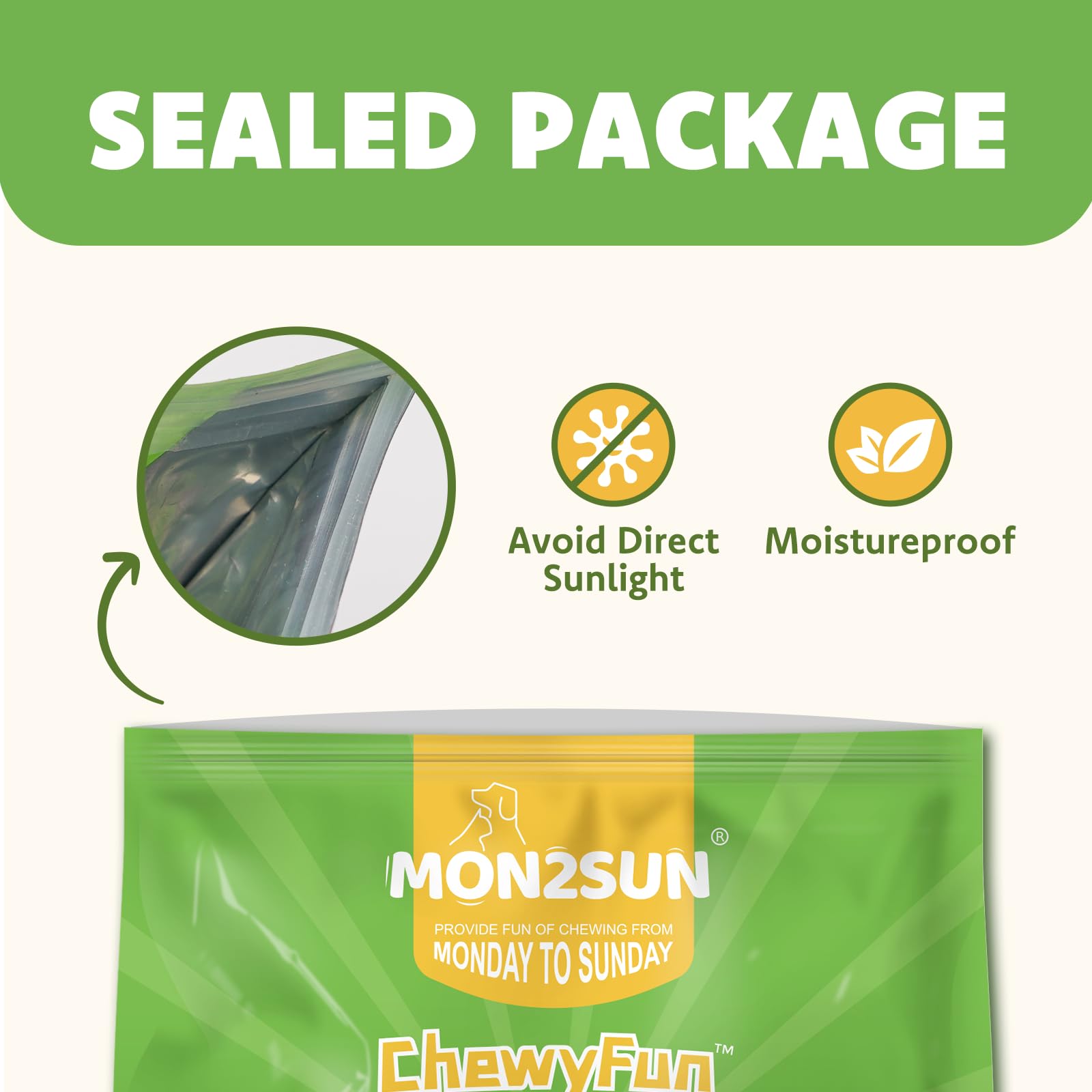 MON2SUN Bâtons torsadés en cuir brut pour chien de 10,2 à 11,4 cm enveloppés de poulet pour chiots et petits chiens, favorise les friandises dentaires (520 g - Lot de 1)