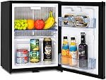 Smad Mini Réfrigérateur 1.4 Cu.ft, 12V RV Réfrigérateur Super silencieux Frigidaire Porte réversible 12V/110V Réfrigérateur pour RV, Camion, Camping,Chambre d'hôtes,Noir
