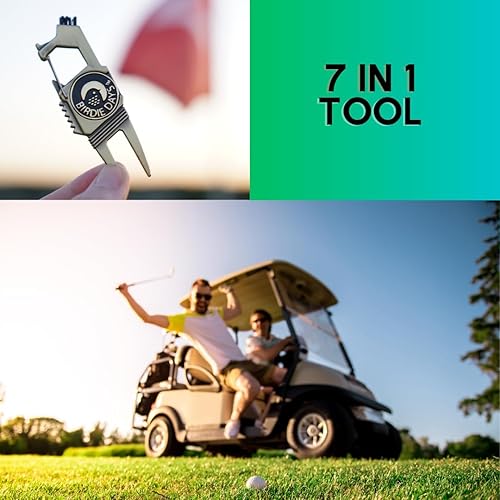 Miniatura 5 de Birdie Days Juego de regalo de marcadores de bola y herramientas magnéticas para división  Acabado plateado antiguo o latón  2 marcadores  1