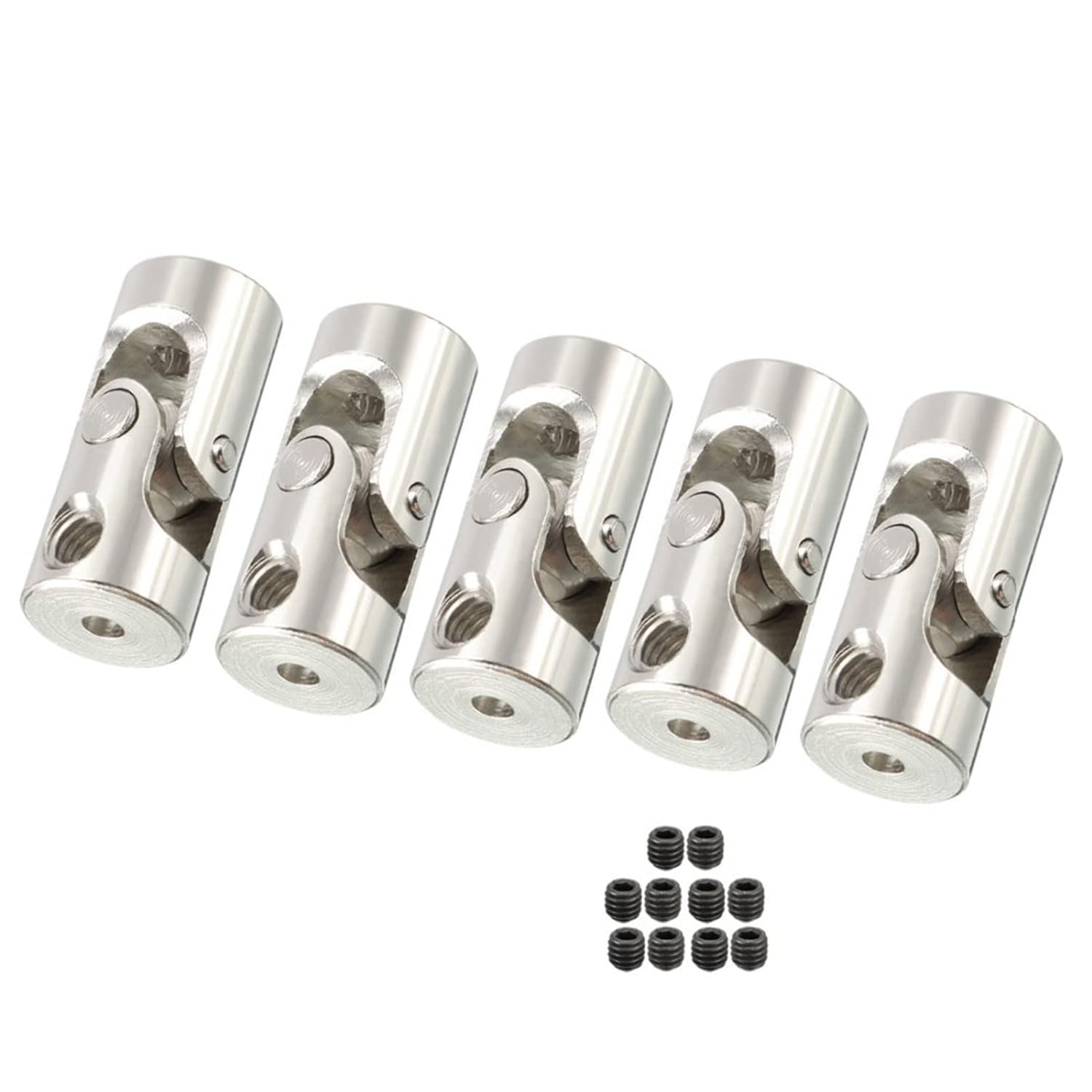 UZAMIRLEX Universal Joint Shaft Coupling, Universal Joint Cardan Gimbal Coupler Stainless Steel 18x8mm Bore Multiple Sizes Pack Of 5(2mm to 2mm)