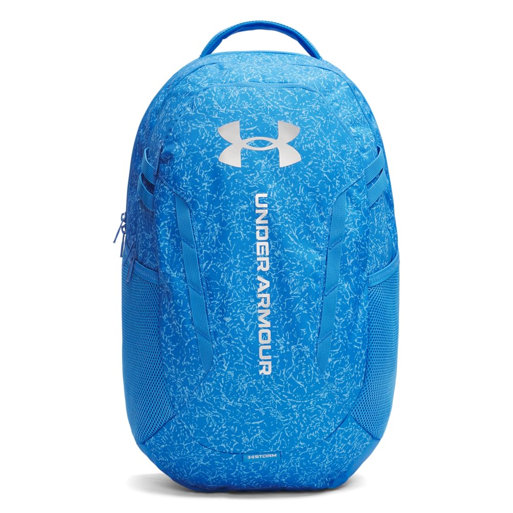 Under Armour Unisex Hustle 6.0 Backpack, (402) Blue Atlantis/Blue Atlantis/Metallic Silver, One Size Fits Most