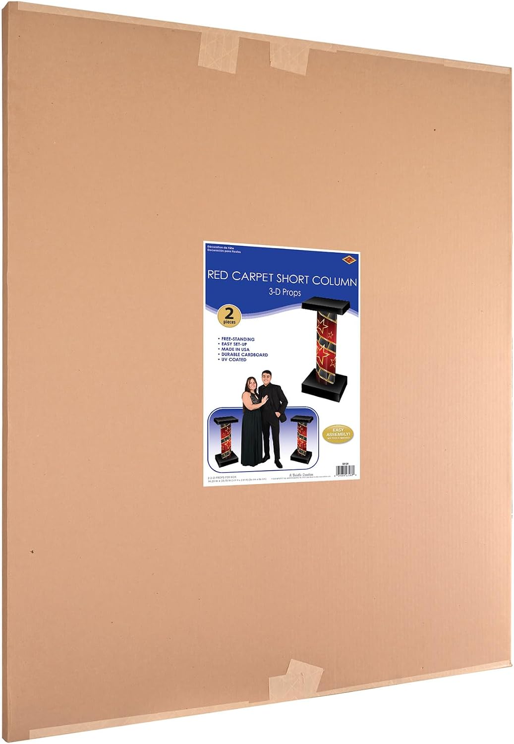 Beistle Red Carpet 3D Short Column Props - 33.75" - Set of 2