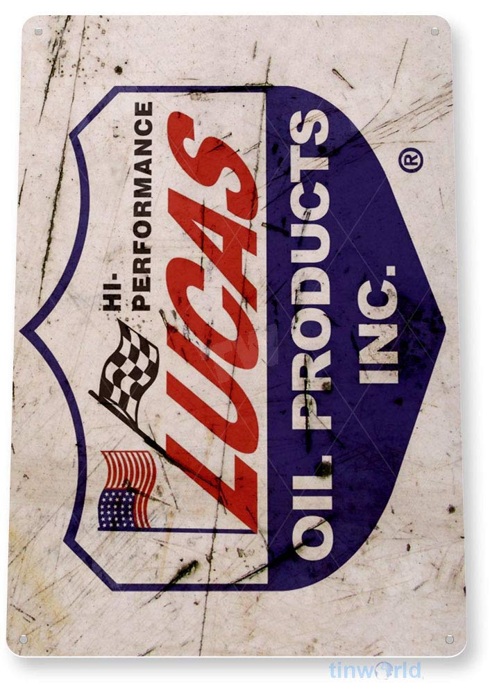 Amazon.com: Tinworld Tin Sign: Lucas Oil Gas Pump Station Auto