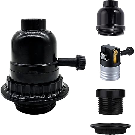 EFINEHOME Lamp or Fixture Replacement Phenolic Medium Base Light Socket ...