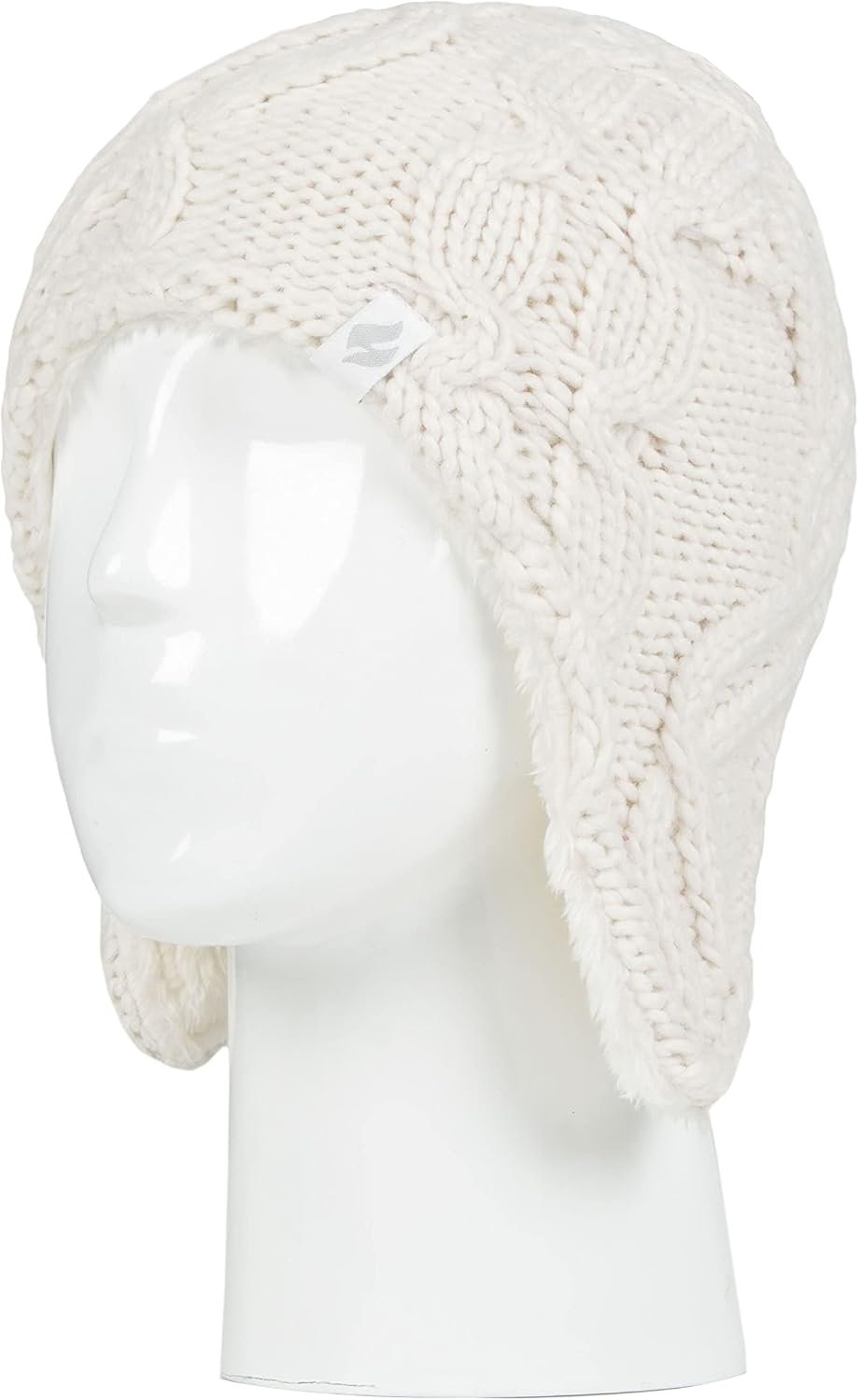 HEAT HOLDERS Girls Cable Knit Winter Hat with Ear Flaps and Mittens Set