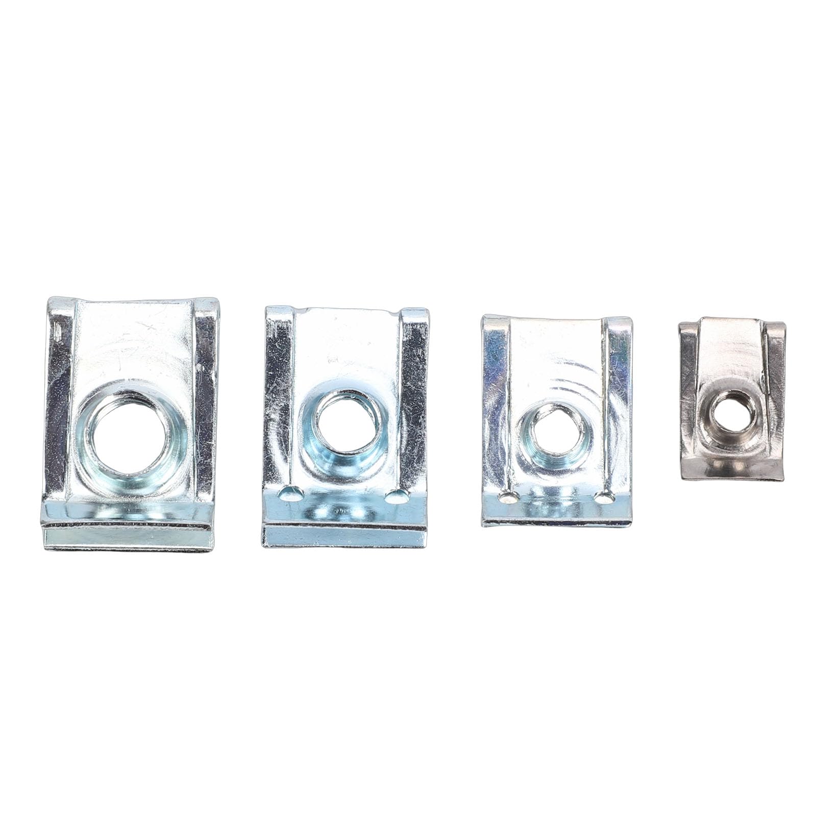 Sortiment an extrudierten U-Muttern, 160 Stück, Größe M4, M5, M6, M8, Stahl, U-Typ-Muttern-Clip für Armaturenbrett-Tür-Innenraum, langlebige, korrosionsbeständige