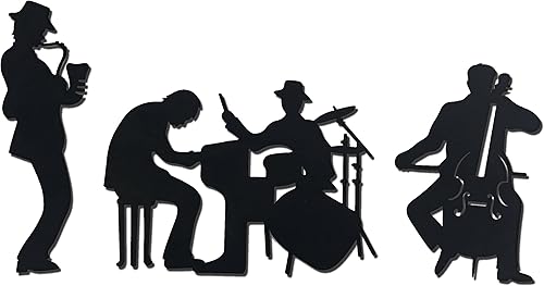 J-Fly Decoraciones de baño para sala de estar, decoración occidental, música de metal, arte de pared de jazz, tema de música, saxofón, colgar en la