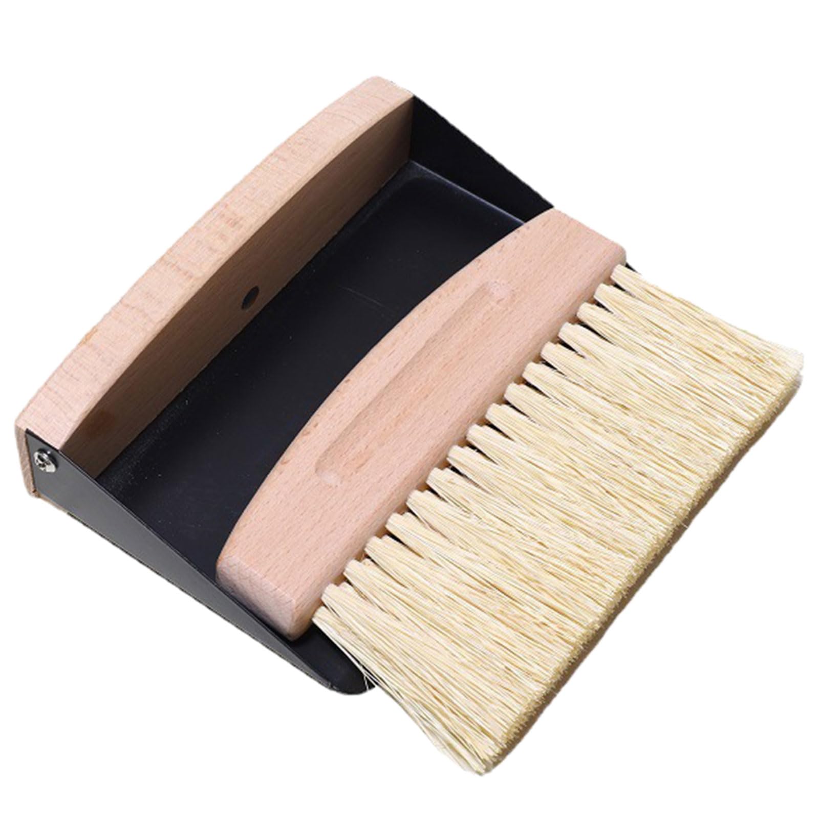 HDOYTXXM Beechwood Broom and Dustpan Set Efficient Cleaning Gadget with Natural Sisal Brush for Storage Small Dustpan Set