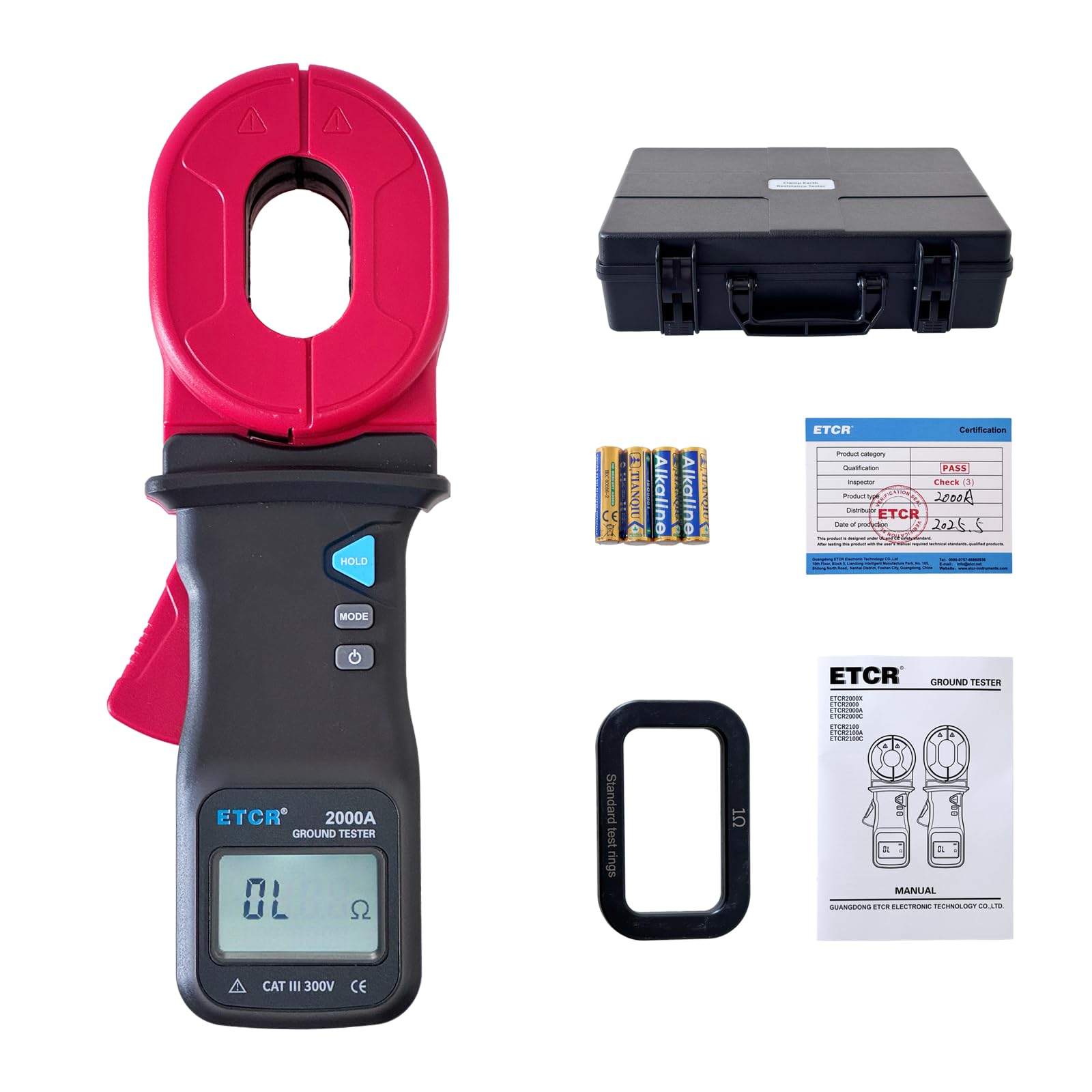 Amazon.com: ETCR ETCR2000A Digital Clamp Ground Earth Resistance