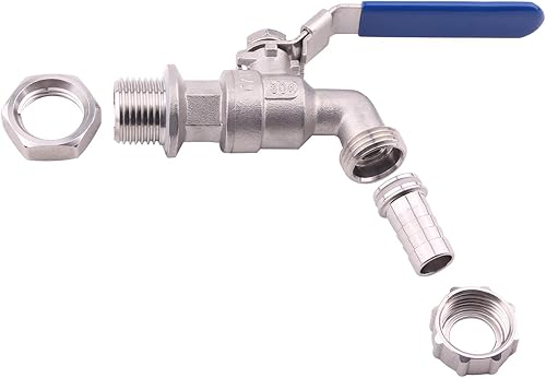 Miniatura 6 de DERNORD Válvula de bola de acero inoxidable - mamparo sin soldadura de 12 pulgada para construir hervidor de cerveza caseroMash Tun