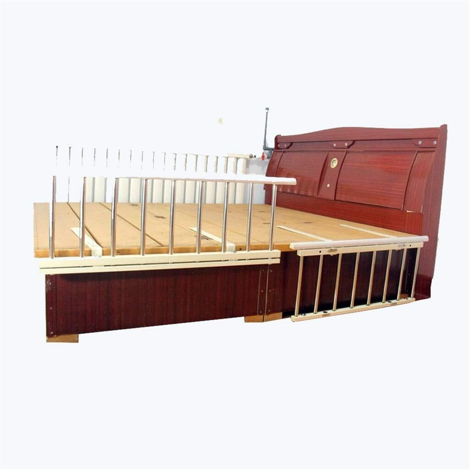 Barandillas de Cama para Personas Mayores, Barandilla de Seguridad for Cama Plegable for Adultos con Protector Lateral con asa Auxiliar