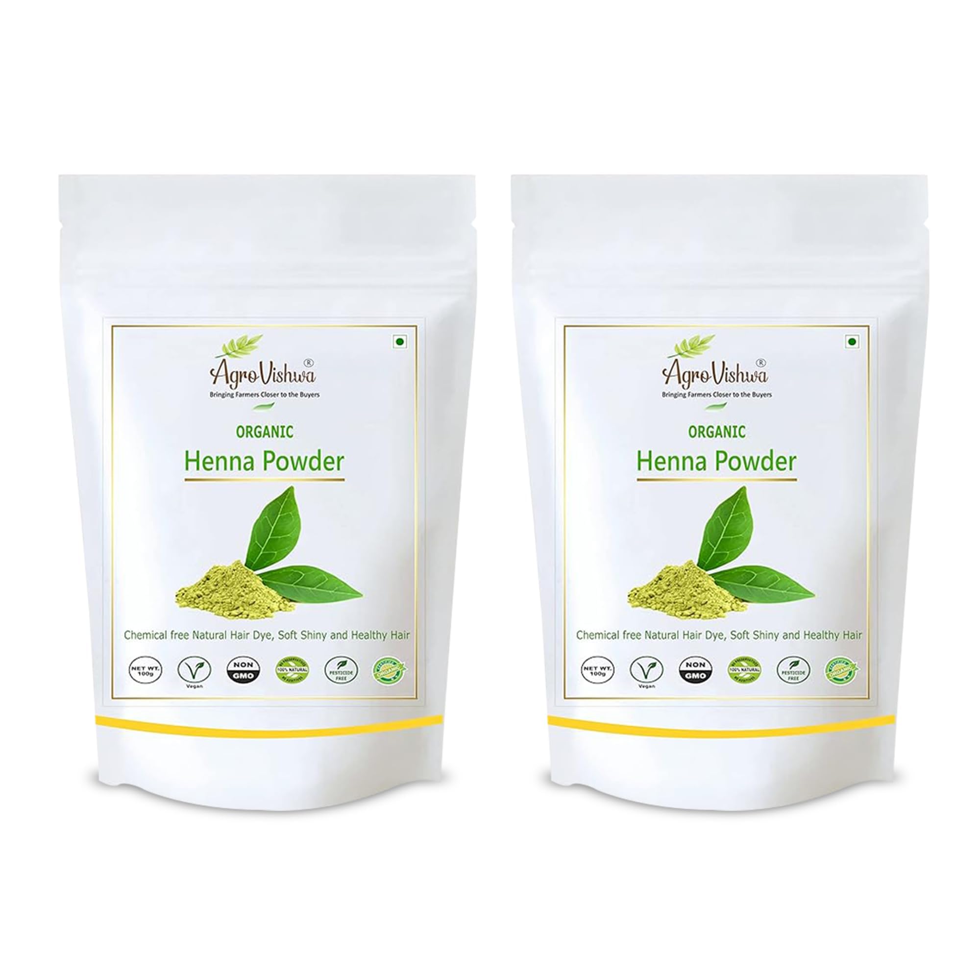 100% Pure & Natural Henna Powder For Smooth, Silky Hair Chemical Free Hair Dye Tattoos Body Art Quality-200g