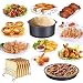 Produktbild cineman 12 Stücke Heißluft Fritteuse Zubehör, Antihaft Fass,Pizzablech,Silikon-Matte,Edelstahl Halter,Doppelschicht Rack,Grillrost