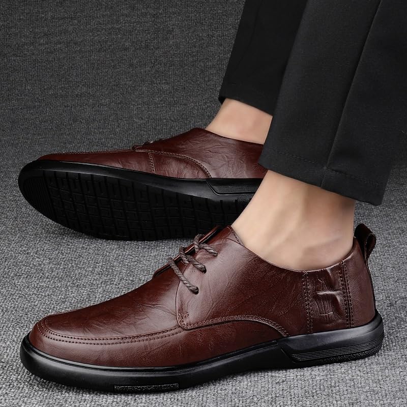 Men's Classic Lace-Up Formal Tuxedo Shoes, Genuine Italian Leather Dress Shoes, Luxury Business & Casual Shoes for Social Events2