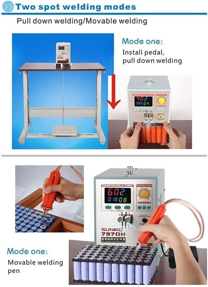 Lithium battery welding machine? High Power Handheld Pulse Spot Welding Machine, Mini Spot Welder with LCD Screen with Hand-Held Spot Welding Pen Dual-Use
