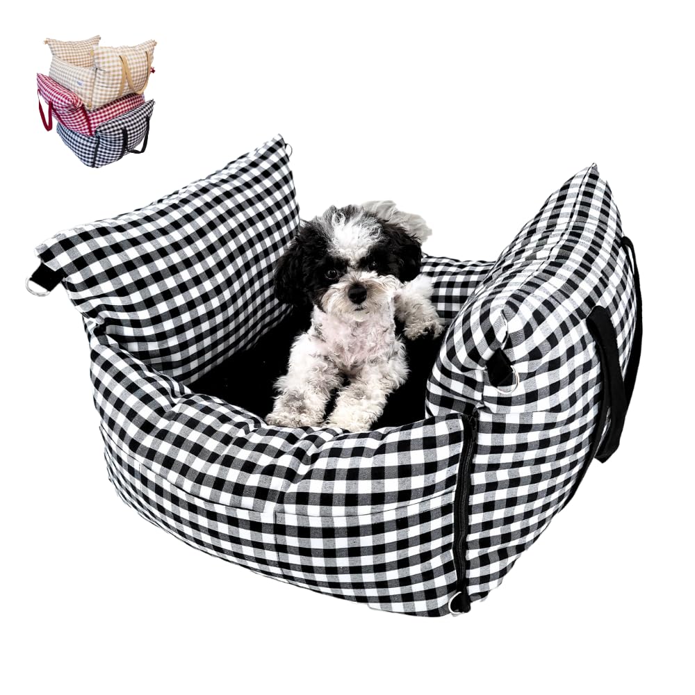 Siège Auto Pour Chien Gonflable Et Pivotant 360° - 47x46x49cm, Tissu Oxford Noir - Sécurité Voiture, Ventilation, Freinage