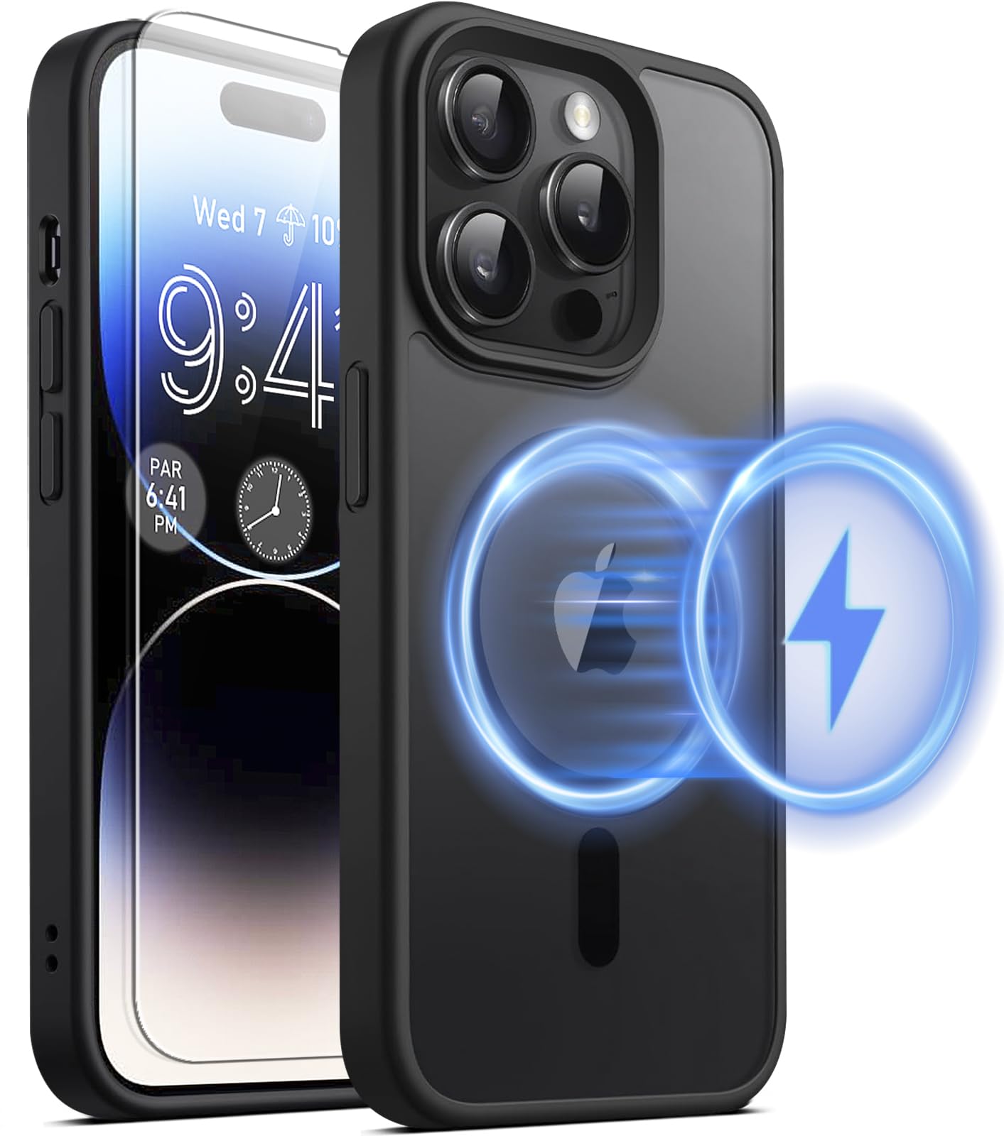 Custodia Per IPhone 15 Pro Magnetica Con Magsafe – Cover Opaca Anti-impronte, Anticaduta, + Pellicola Protettiva