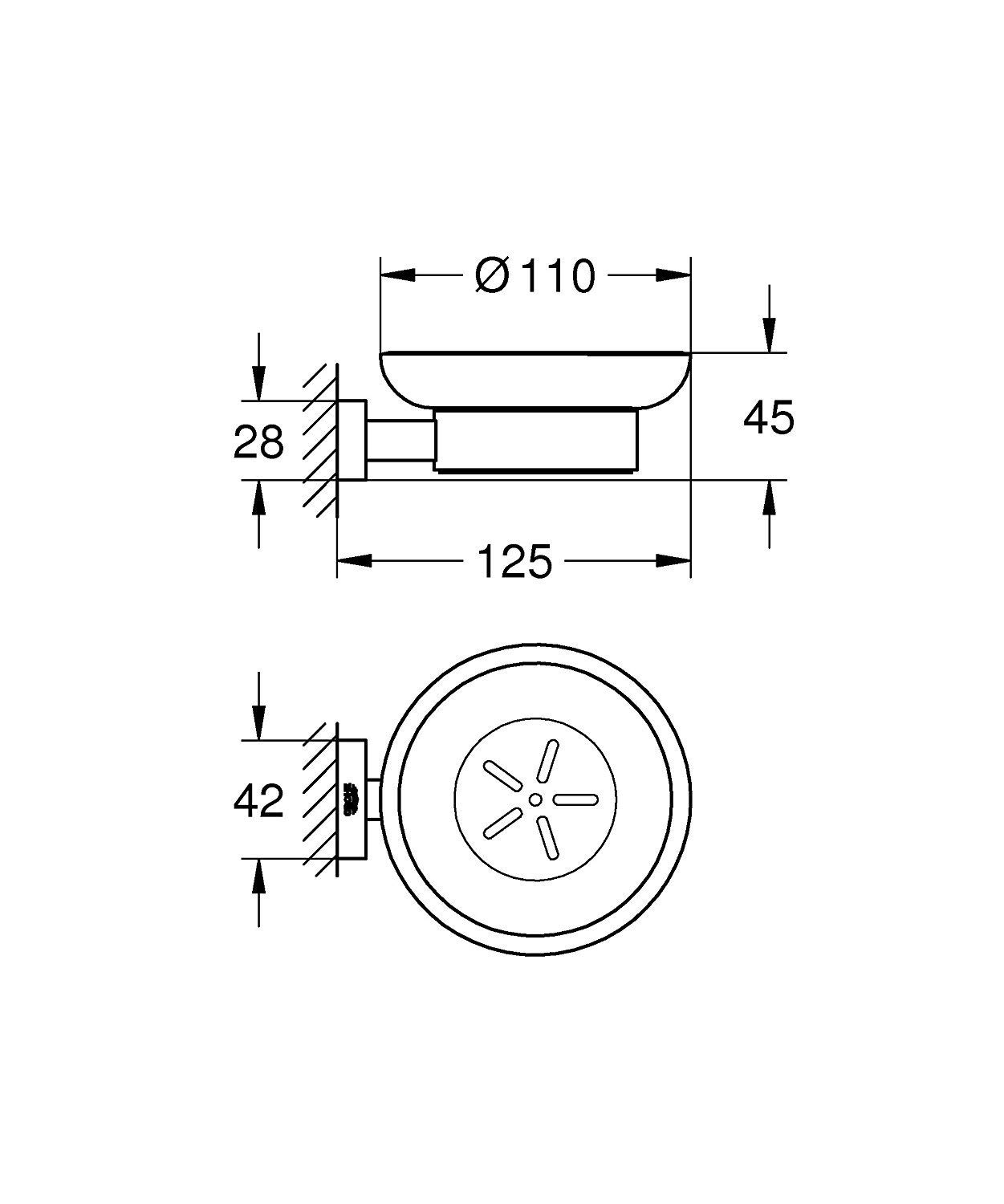 Grohe - Jabonera Rectangular Ref. 40754001