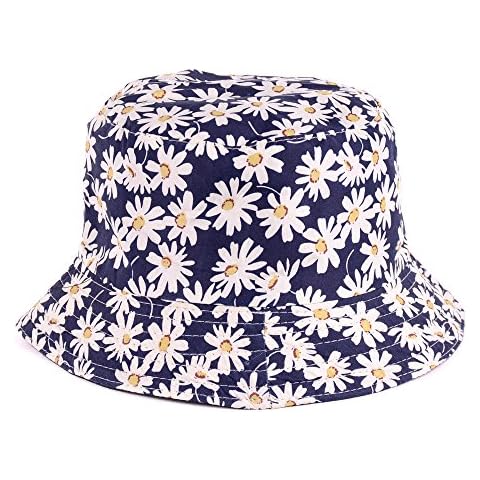 BYOS Reversible Packable Cotton Bucket Sun Hat Cover