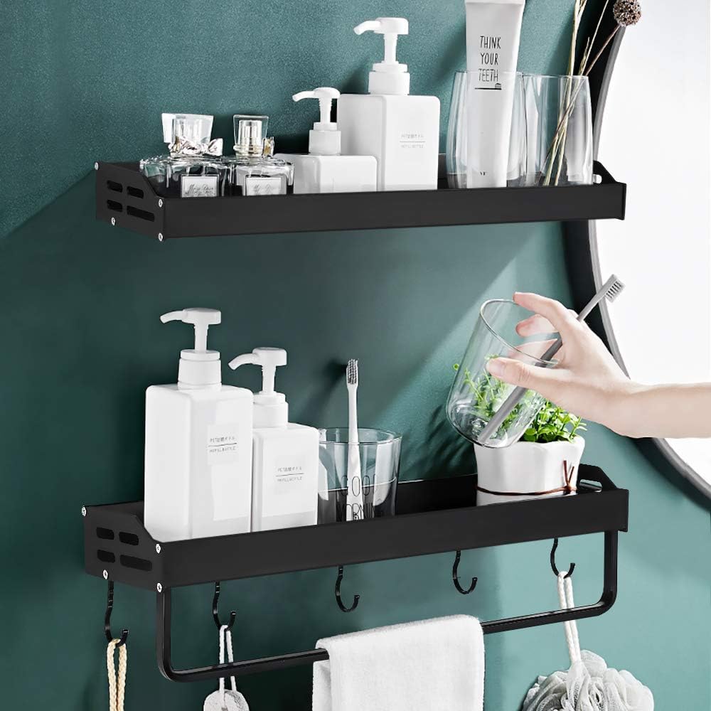 3-Pack Shower Caddy Corner with Soap Dish Holder Bathroom Shower Organizer Hanging Shower Shelf with Shower Rack Kitchen Storage Basket No Drilling Adhesive Aluminum Wall Mounted Bathroom Shelf