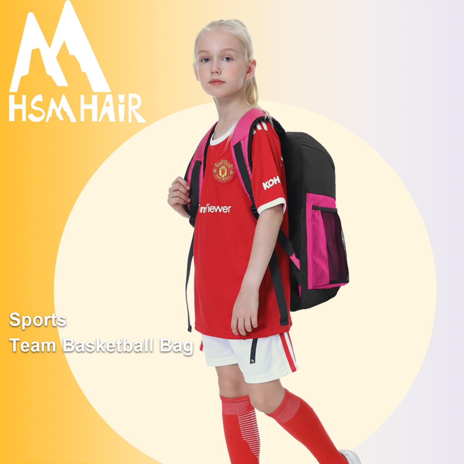 Basketball Backpack Large Sports Bag for Men&Youth,Gym Bag with Separate Ball & Shoes Compartment,Travel Bag for Basketball,Soccer,Volleyball