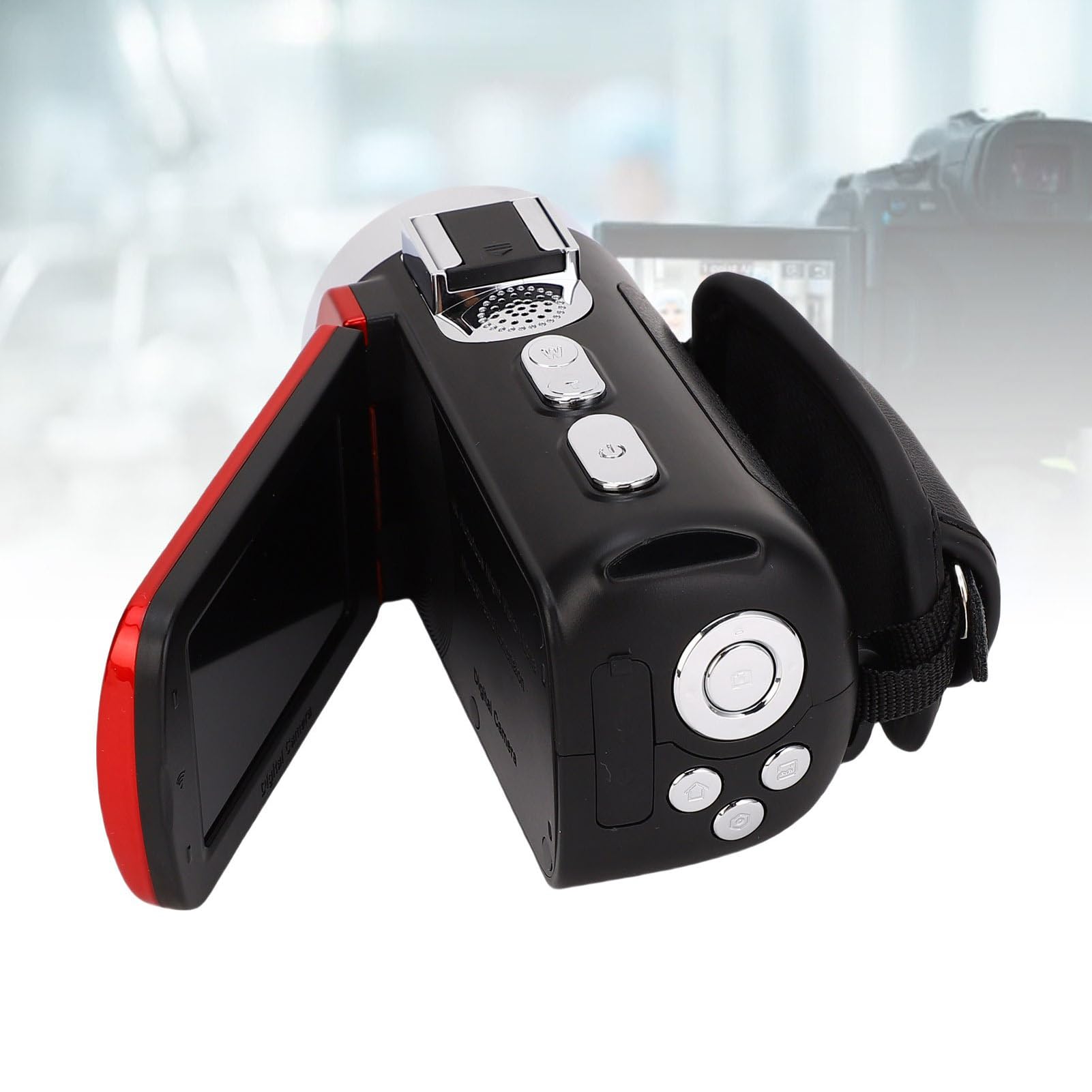 Gugxiom Videocamera Videocamera, Registratore di Fotocamere Digitali HD 4K 64MP per YouTube Tiktok, Schermata di Rotazione da 3 Pollici da 180 Gradi CARCORDERS per Bambini, Adolescenti,