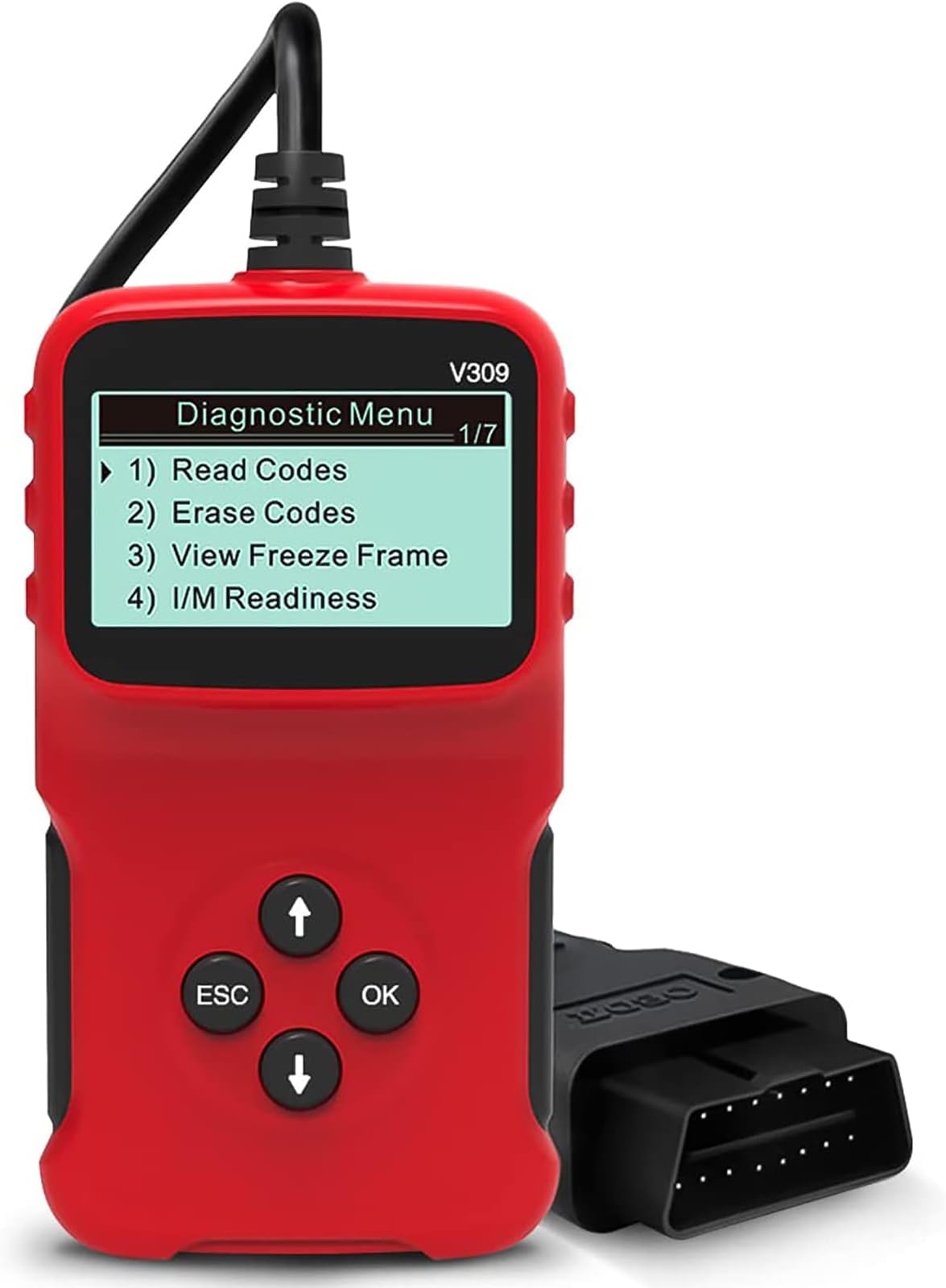 NALACALScanner Code Reader for Car Check Engine, Automotive Fault Diagnostic Tool, Read and Erase Fault Codes, Check Emission Monitor Status, Universal for All OBD II Protocol Vehicles