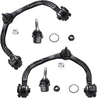 Vista 312 de Detroit Axle - 4 brazos de control de extremo delantero para Nissan Frontier Xterra 2000-2004 Brazos de control inferior y superior con rótulas