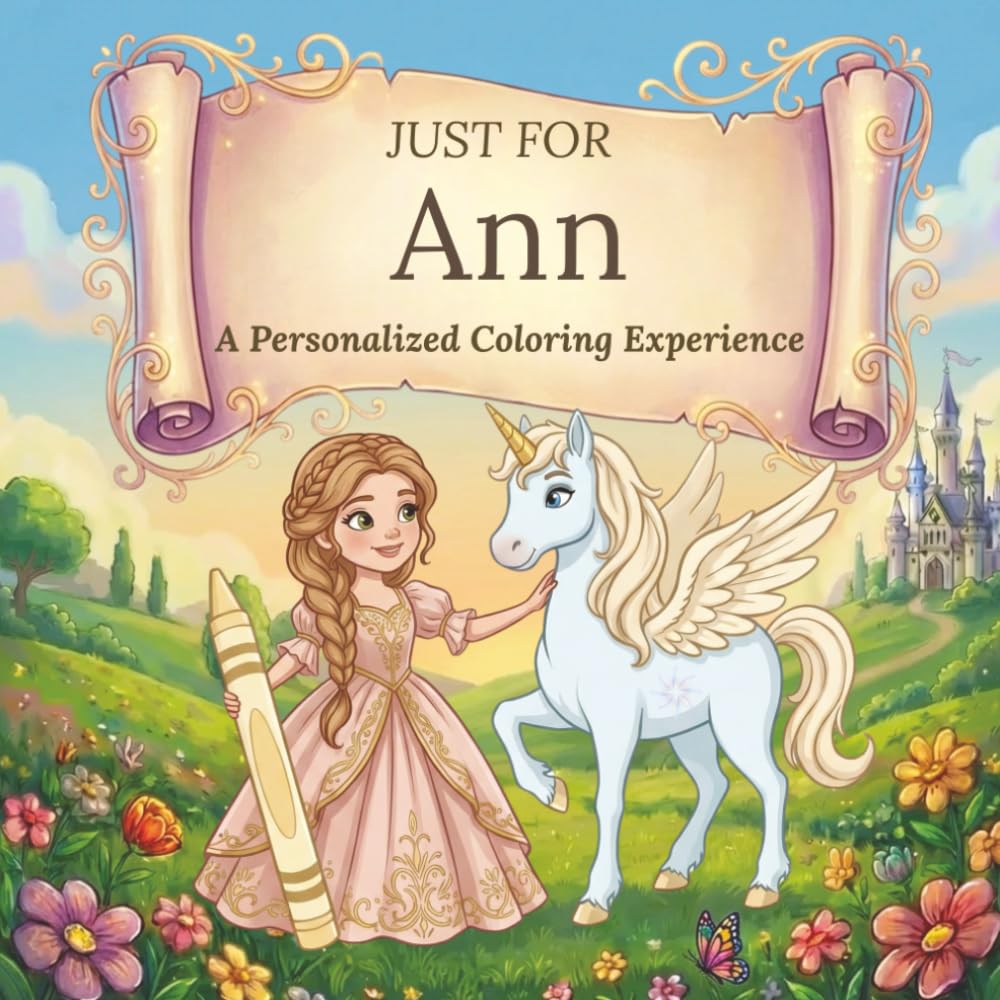Just for Ann: A Personalized Coloring Experience: 50 total coloring pages | 28 coloring pages featuring Ann’s name | 22 coloring pages themed for girls (Personalized Coloring Book Series)