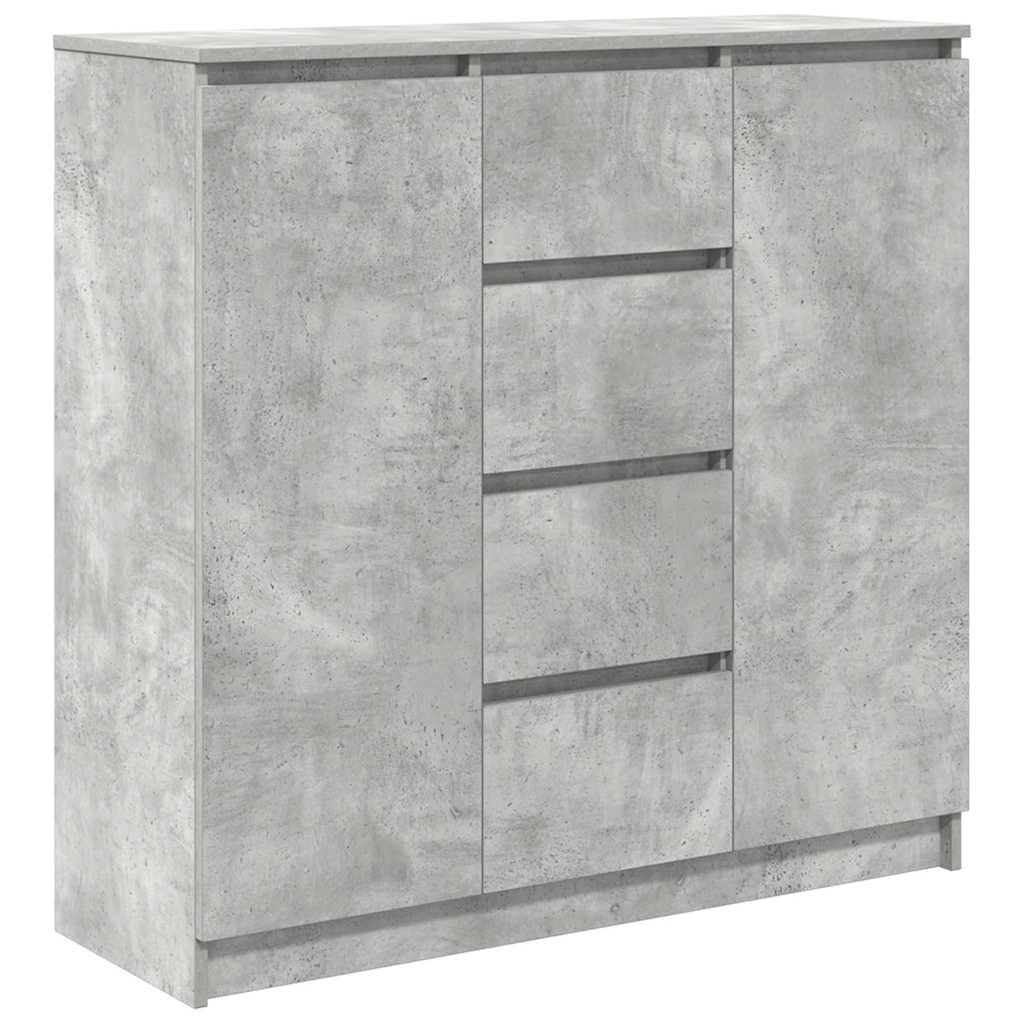 vidaXL Sideboard with Drawers Concrete Grey 100.5x35x98.5 cm Engineered