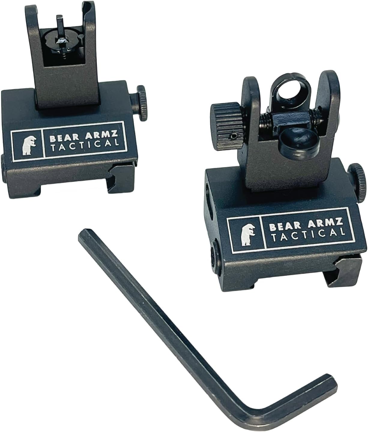 Flip Up Iron Sights | Co-Witness | Spring Loaded | Low Profile | Rapid Transition Front & Rear Iron Sights | Back Up Sights | BUIS for Picatinny Rail and Weaver Rails