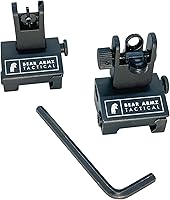 Vista 1 de Miras de Hierro Abatibles Co-Witness Con Resorte Perfil Bajo Miras de Hierro Delanteras y Traseras de Transición Rápida Miras de Respaldo