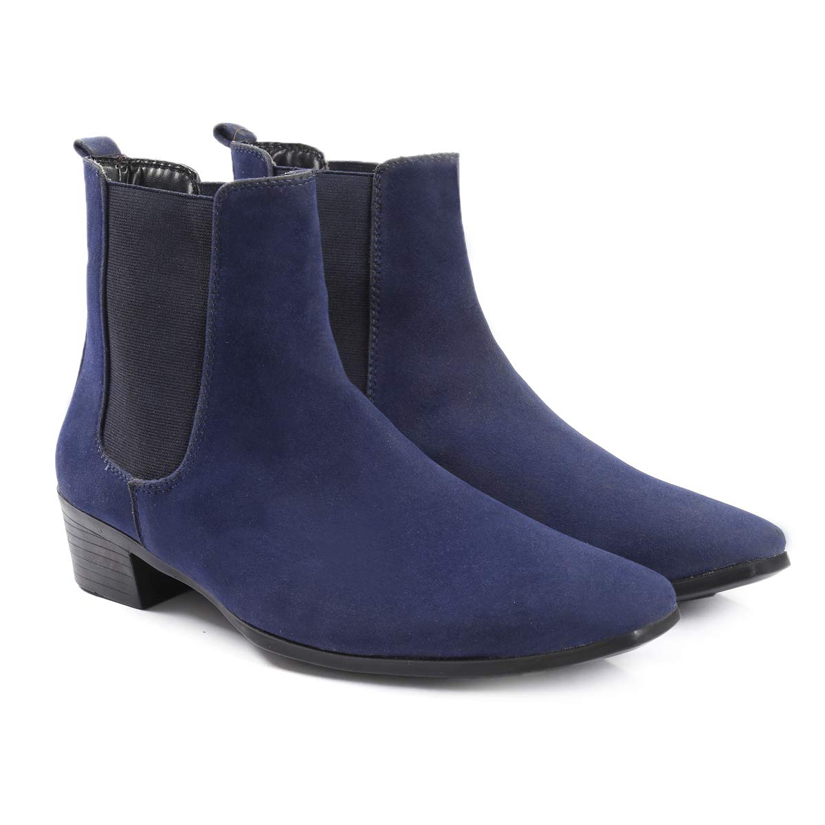 Bxxy Mens Height Increasing Suede Material Casual Chelsea Boots